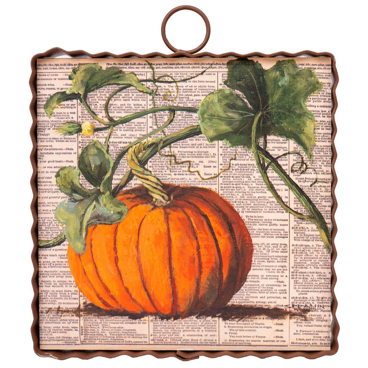 Scalloped Mini Autumn Art Plaque