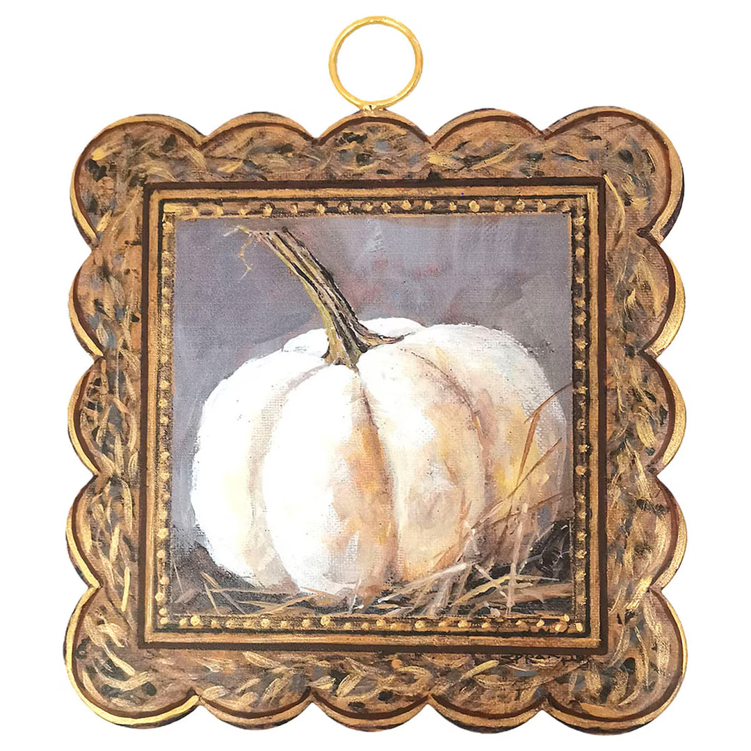Scallop Framed Mini Autumn Art Plaque