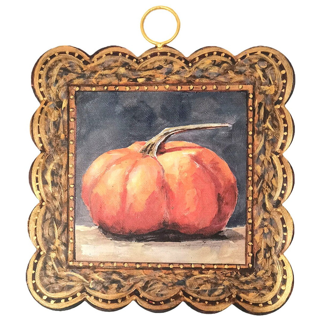 Scallop Framed Mini Autumn Art Plaque