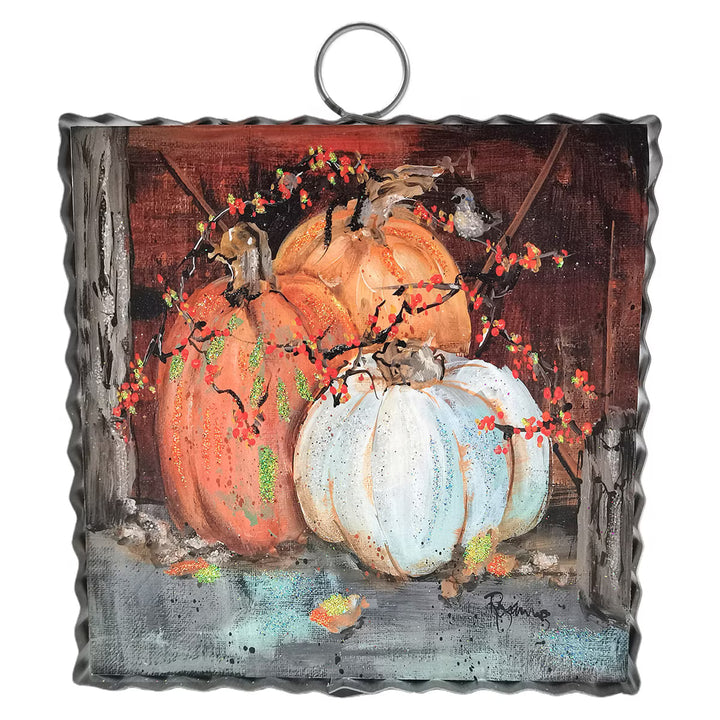 Scalloped Mini Autumn Art Plaque