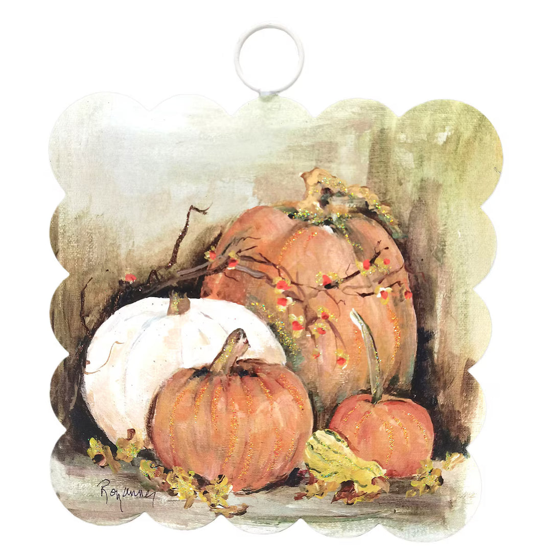 Scallop Framed Mini Autumn Art Plaque