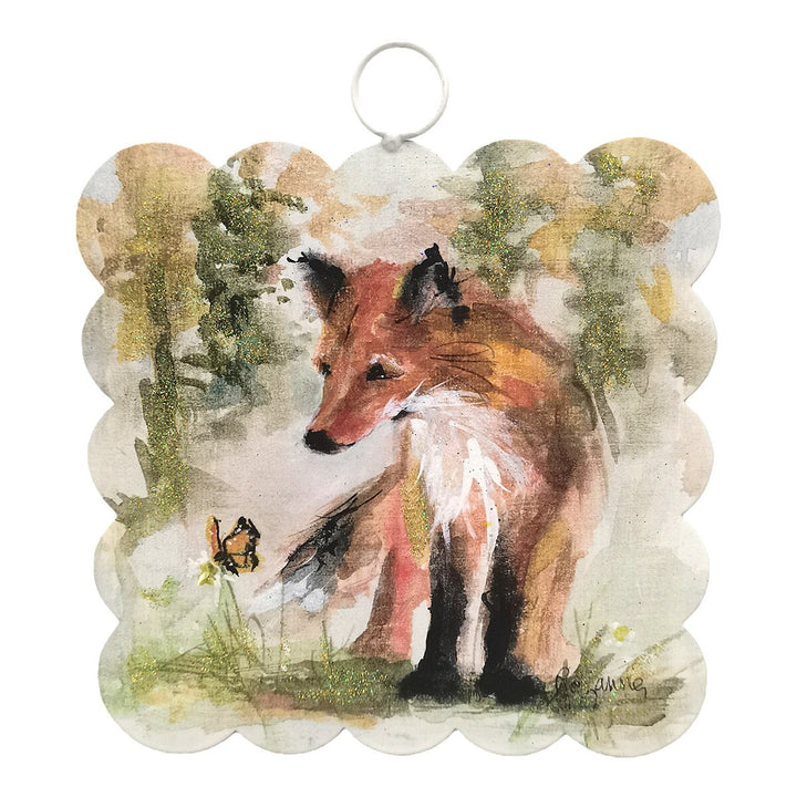 Scallop Framed Mini Autumn Art Plaque