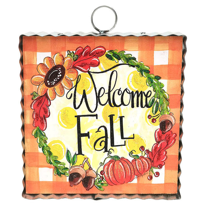 Scalloped Mini Autumn Art Plaque