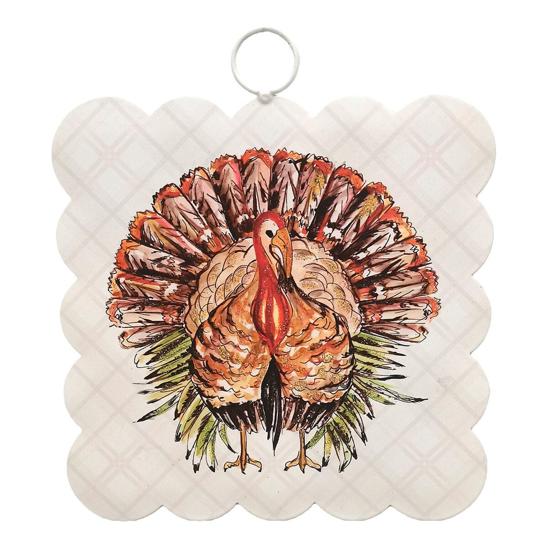 Scallop Framed Mini Autumn Art Plaque