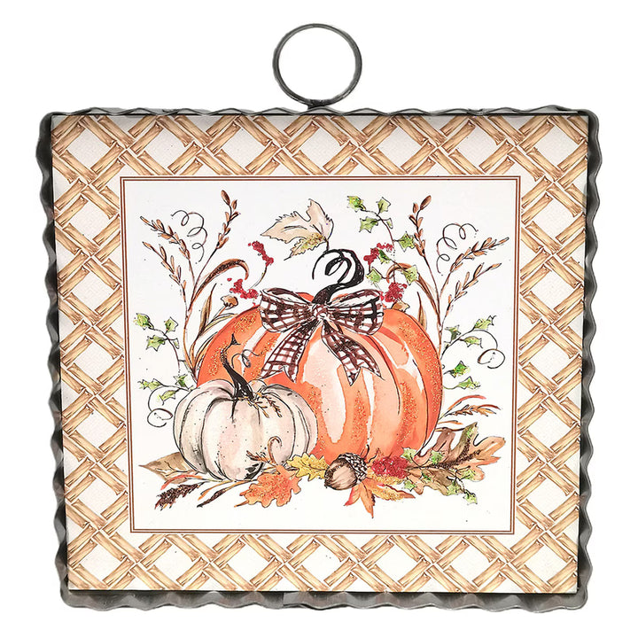 Scalloped Mini Autumn Art Plaque