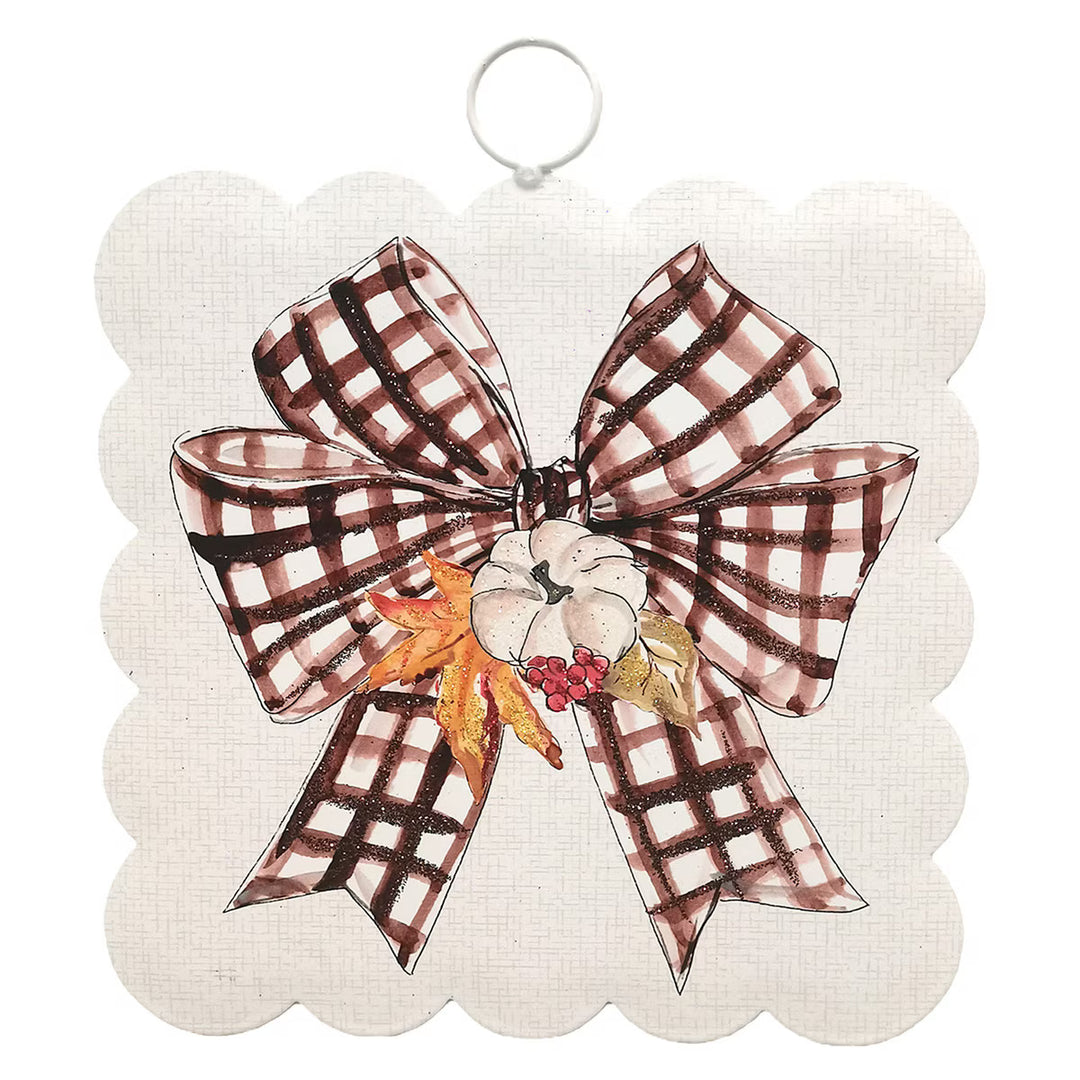 Scallop Framed Mini Autumn Art Plaque