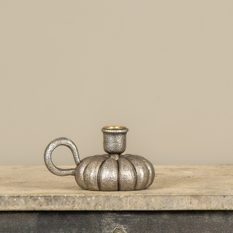 Pewter Pumpkin Taper Holder