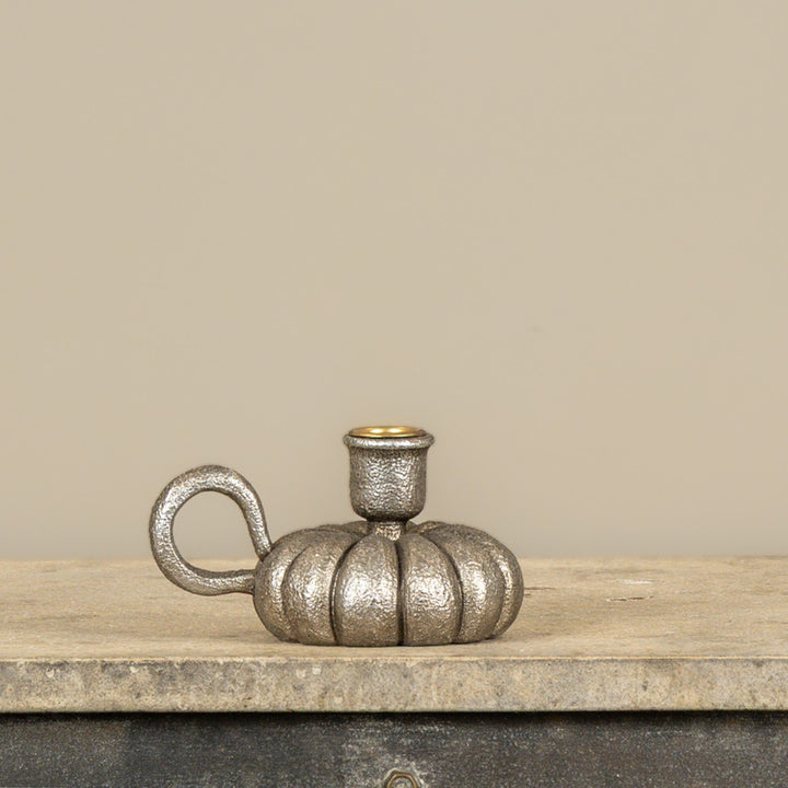 Pewter Pumpkin Taper Holder