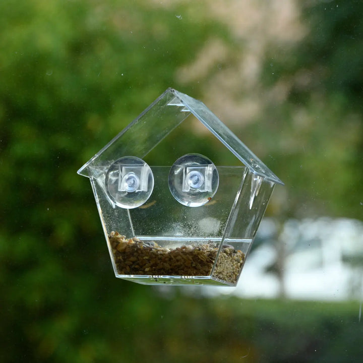 Clear House Window Bird Feeder