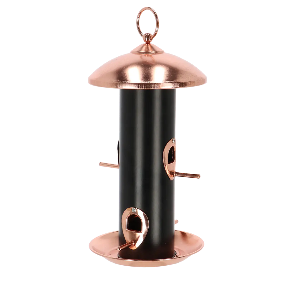 Black & Copper Bird Seed Feeder