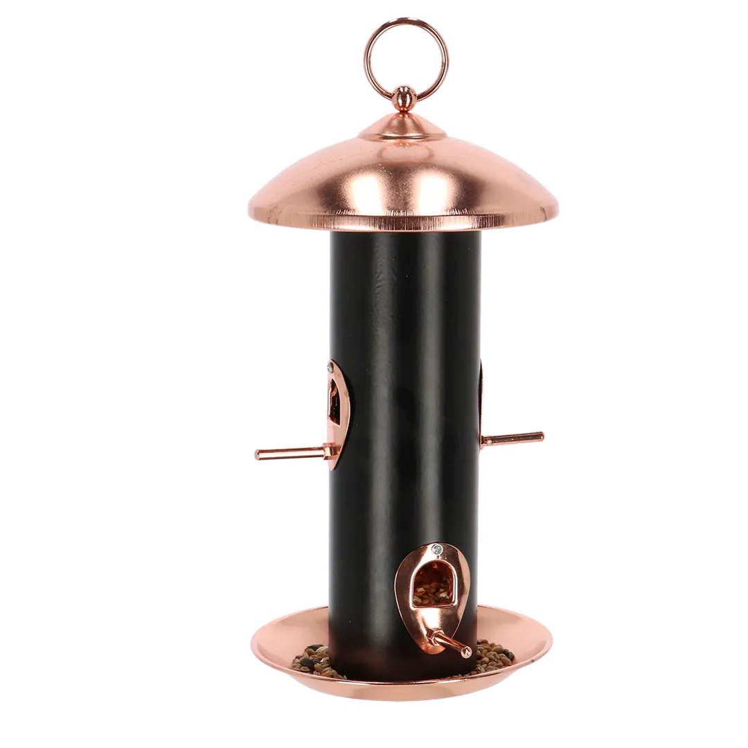 Black & Copper Bird Seed Feeder