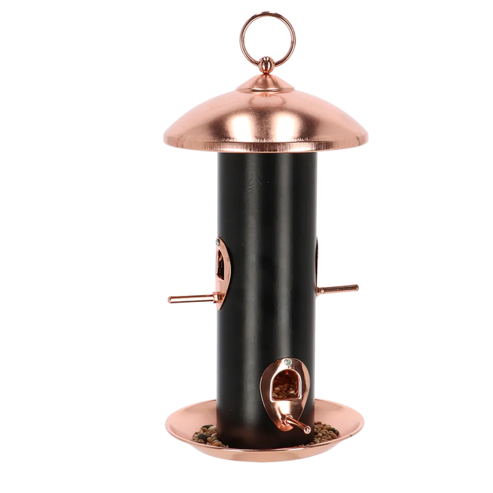 Black & Copper Bird Seed Feeder