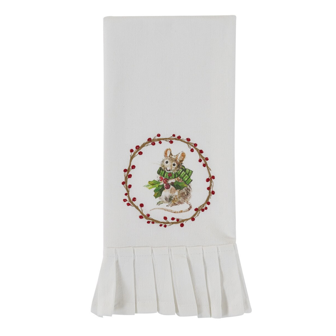 Farmhouse Mouse Flour Sack Dishtowel