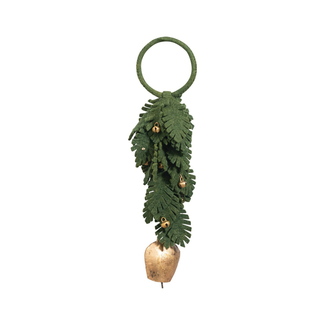 Felt Leaf & Bell Door Hanger