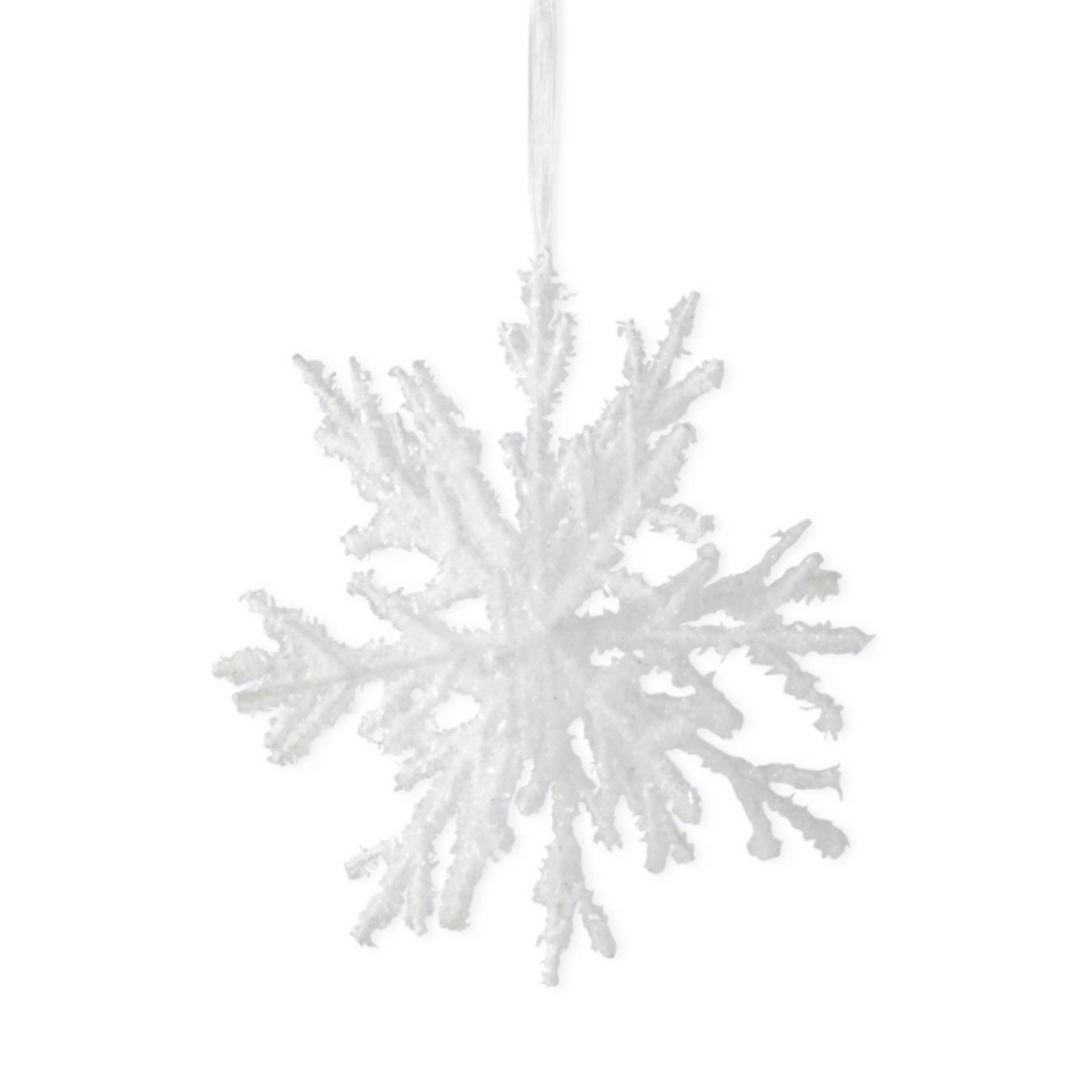 Flocked 3D Snowflake Ornament