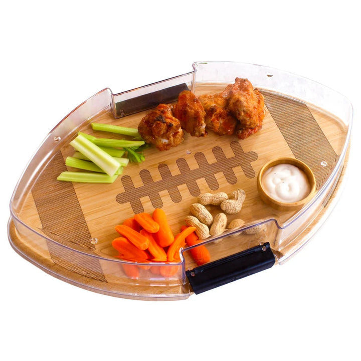 Football Flip Serve & Store Charcuterie Board & Lid