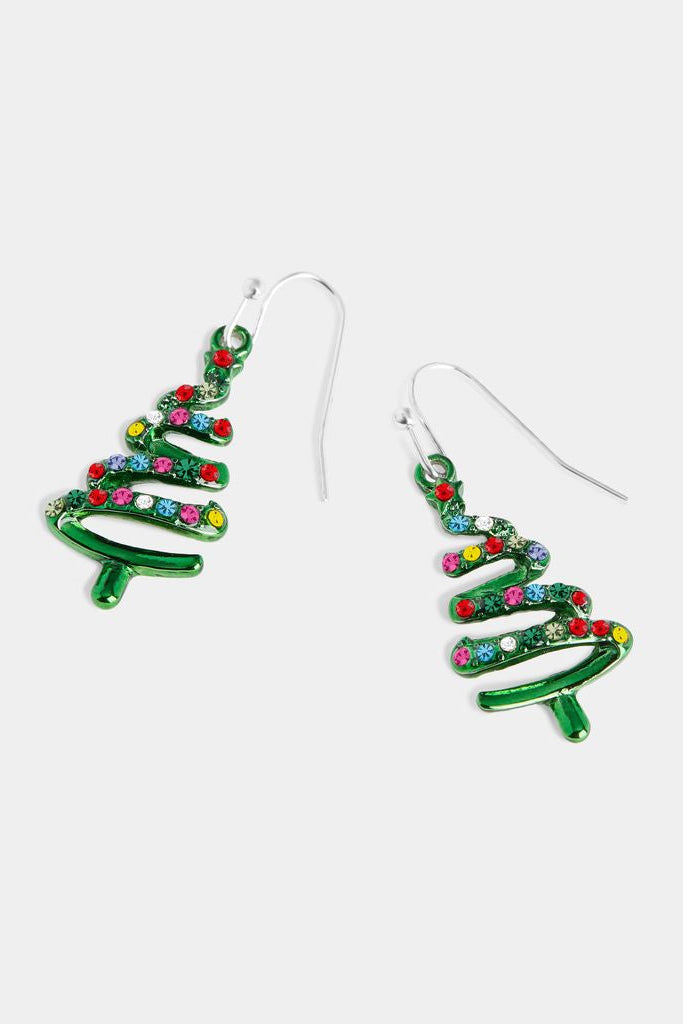 Glitz Swirl Tree Earring