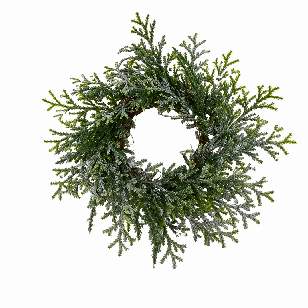 Frosted Cedar Candle Ring 