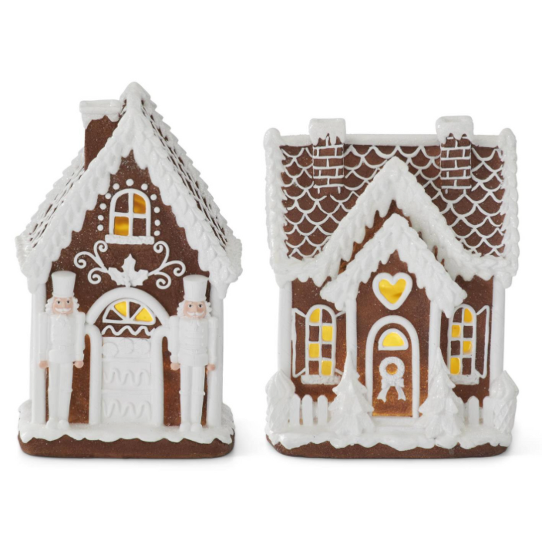 Frosted Light Up Gingerbread House