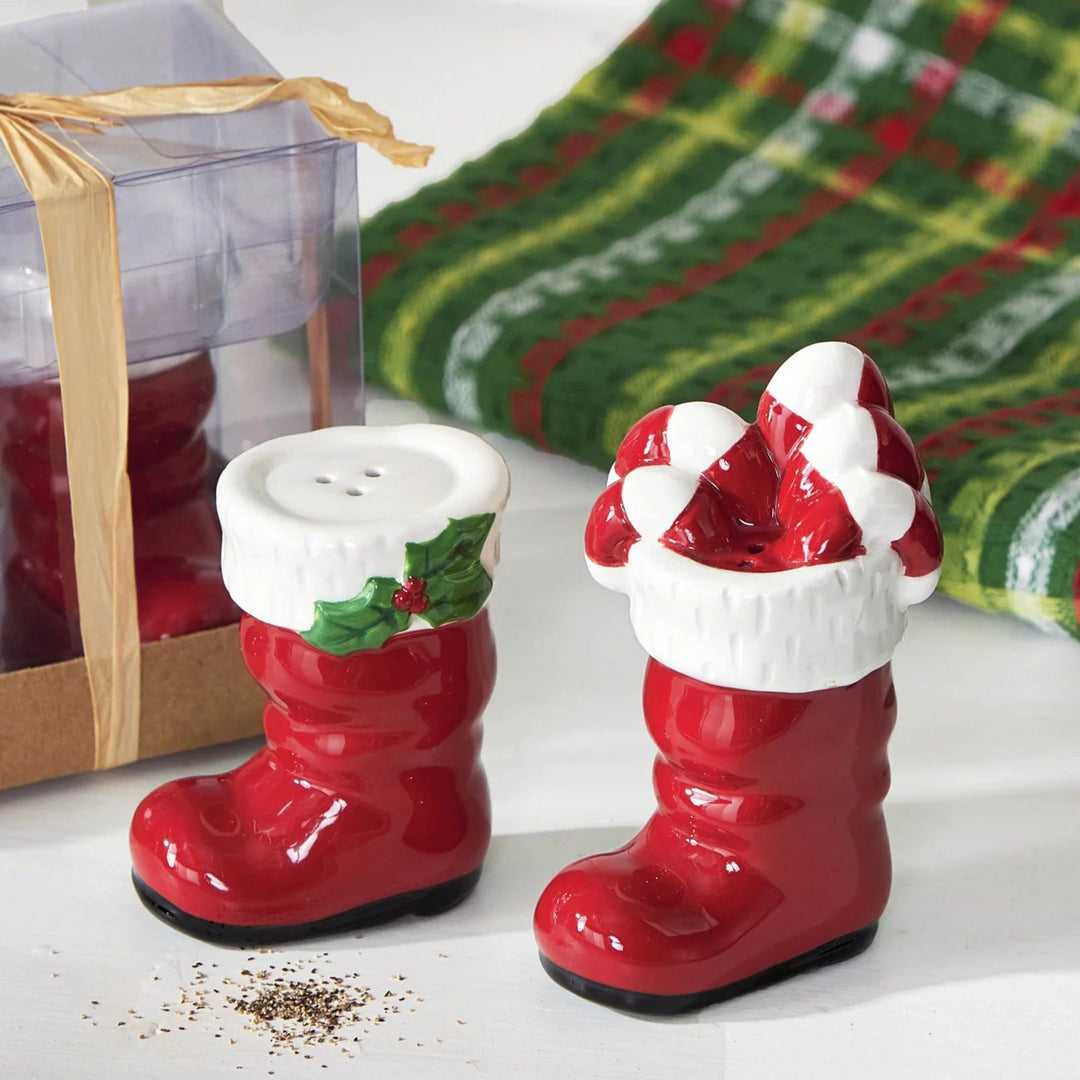 Santa Boots Salt And Pepper Shakers