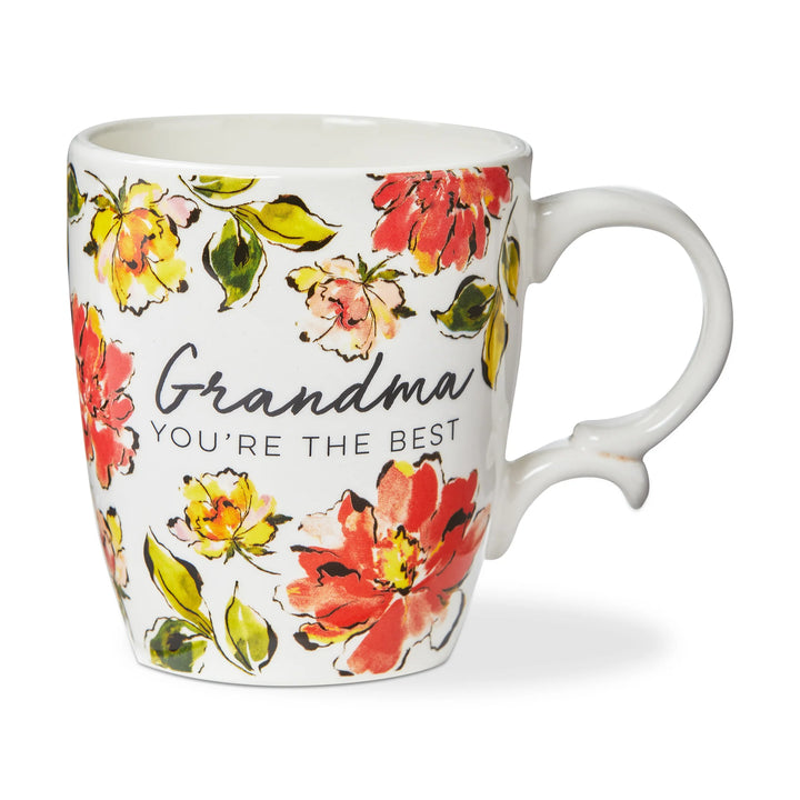 Grandma You're The Best Floral Mug