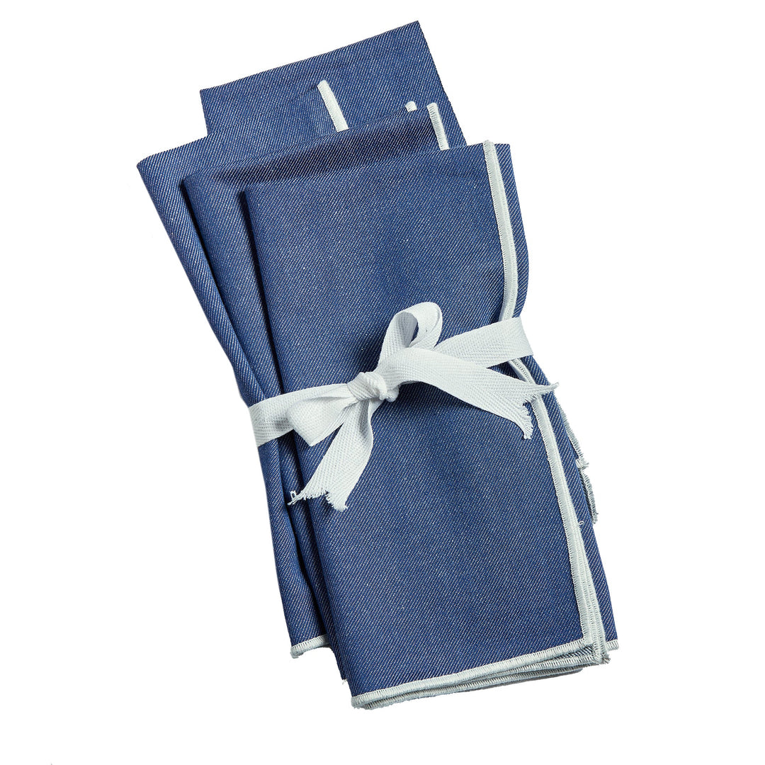 Blue Hemstitch Cotton Napkin