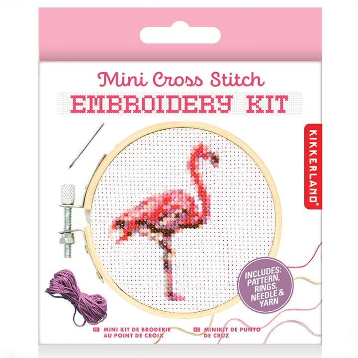 Flamingo Mini Cross Stitch Embroidery Kit