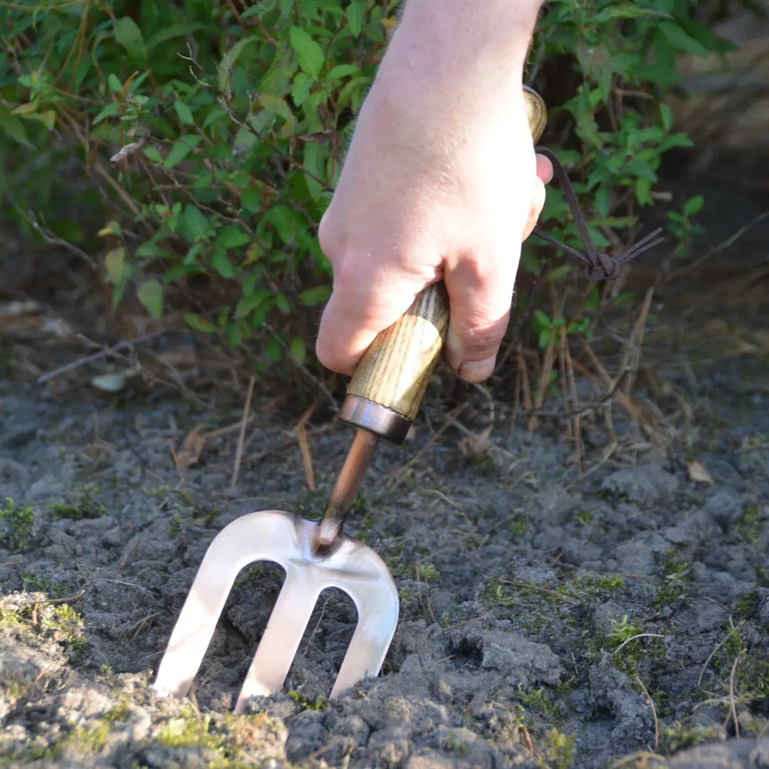 Copper Hand Rake Fork