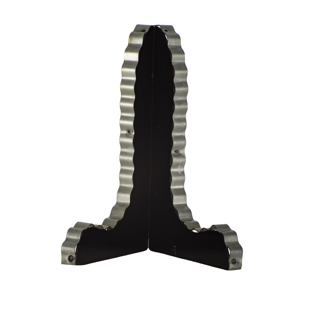 Galvanized Scalloped Mini Print Easel on white background