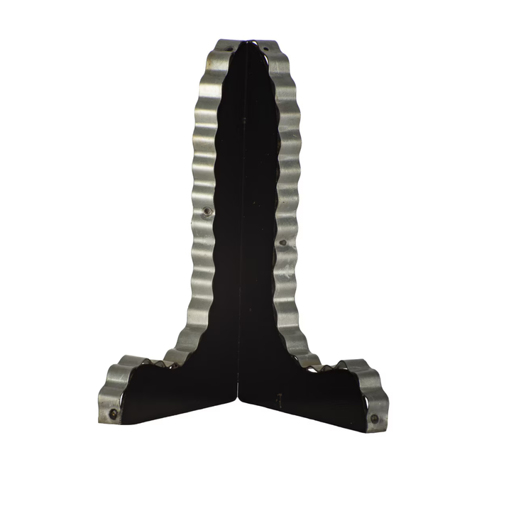 Galvanized Scalloped Mini Print Easel on white background