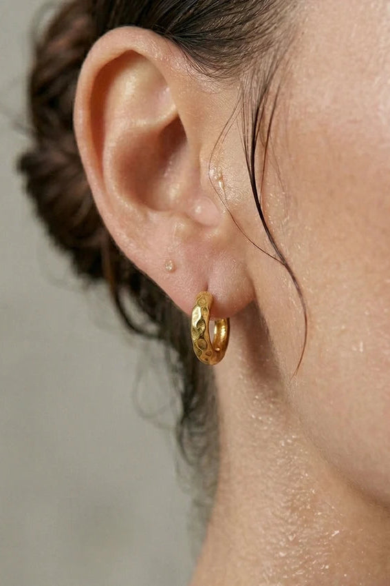 Ellie Vail Blakely Hammered Mini Hoop Earring