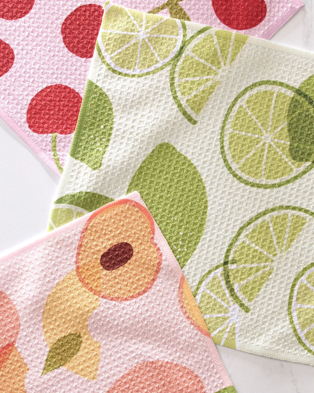 Geometry Fruit Fun Dishcloth Set