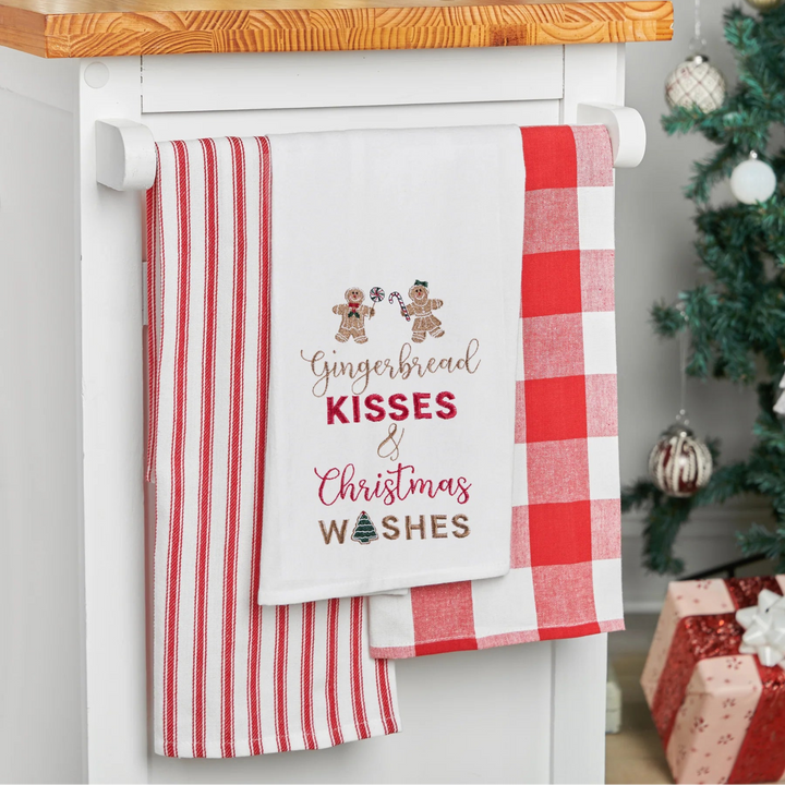 Gingerbread Kisses & Christmas Wishes Kitchen Towel