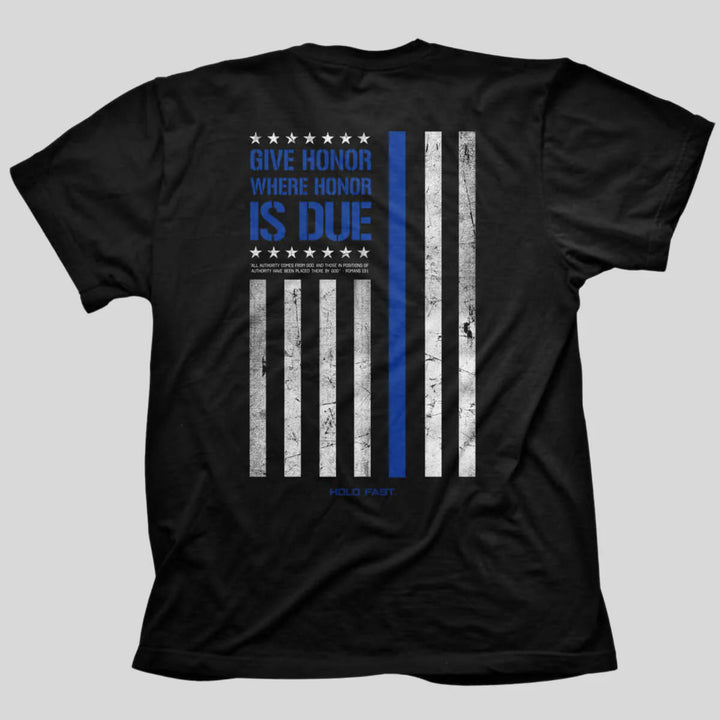 Give Honor Police Flag Tee