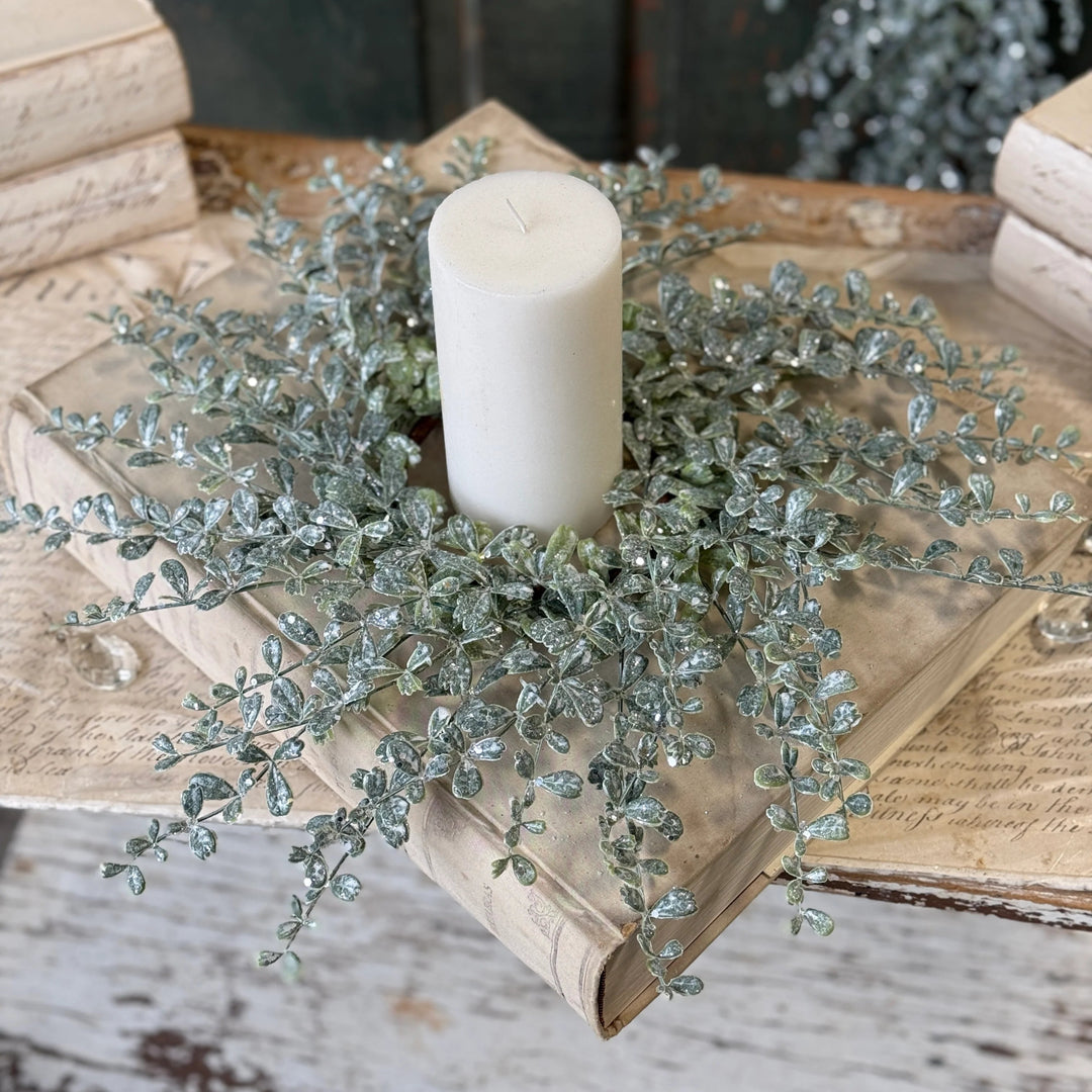 Glitter Gleam Greens Candle Ring 