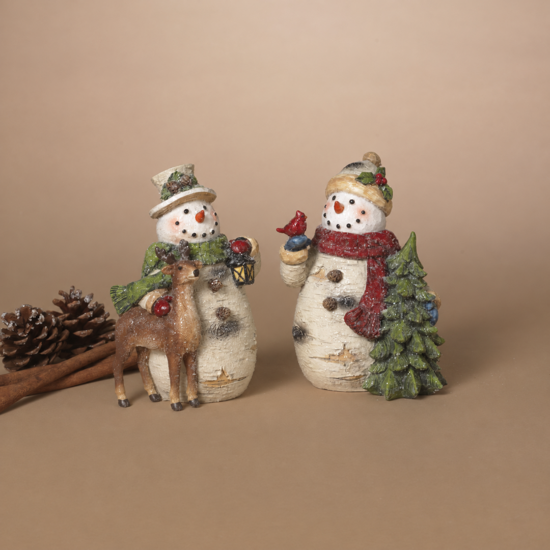 Glittered Woodland Snowman