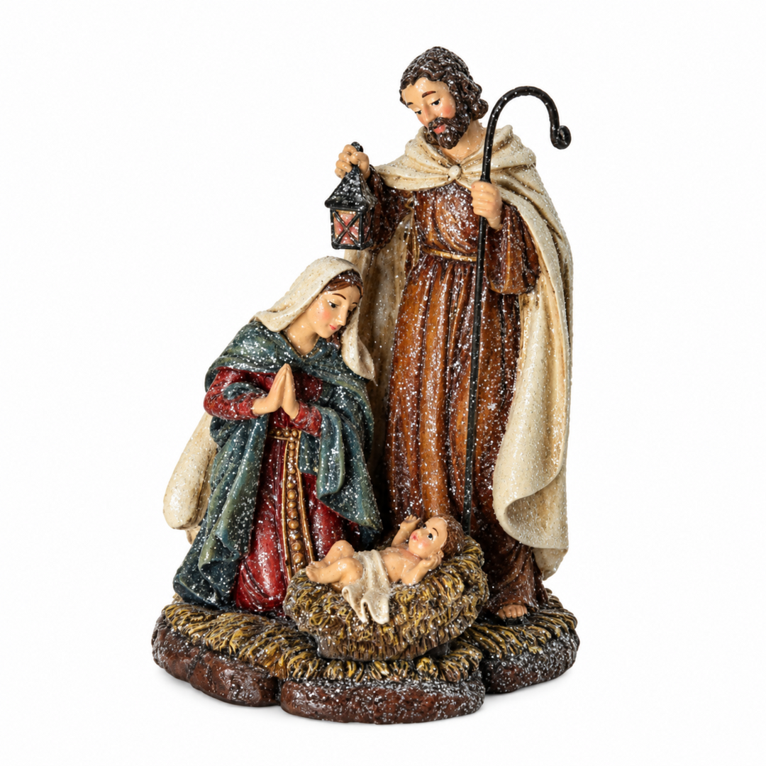 Glittery Holy Family Figurine