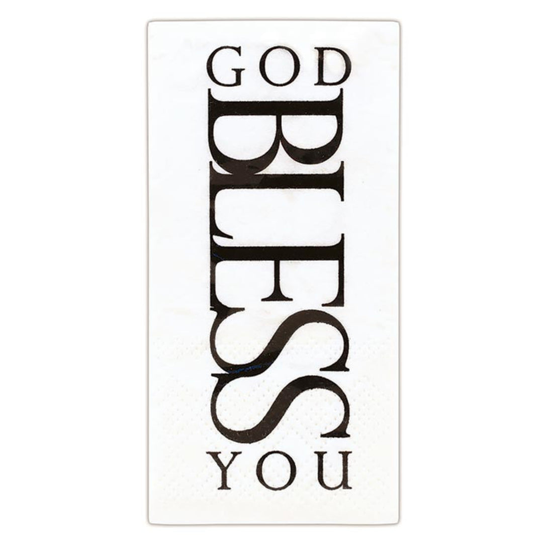 Decorative wall art with 'GOD BLESS YOU' text on a white background