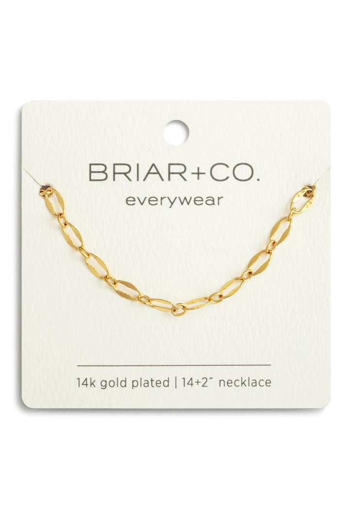 Gold Mirror Oval Chain Necklace