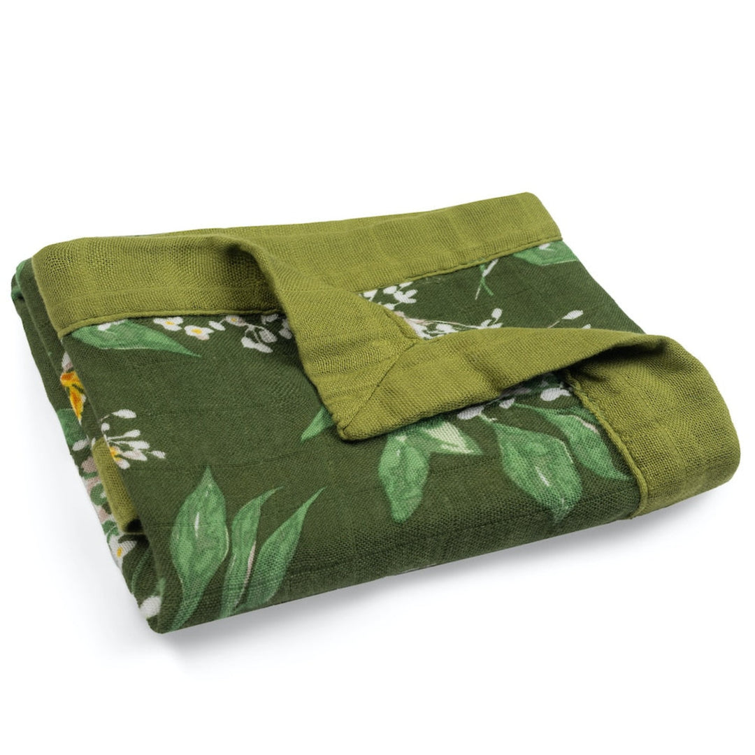 Green Floral Mini Lovey Blanket