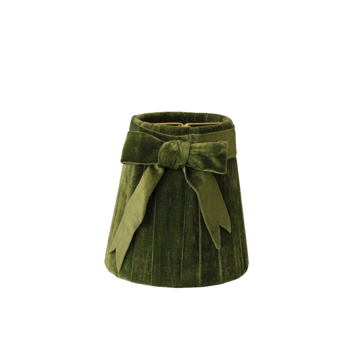 Green skirt with a bow on a white background