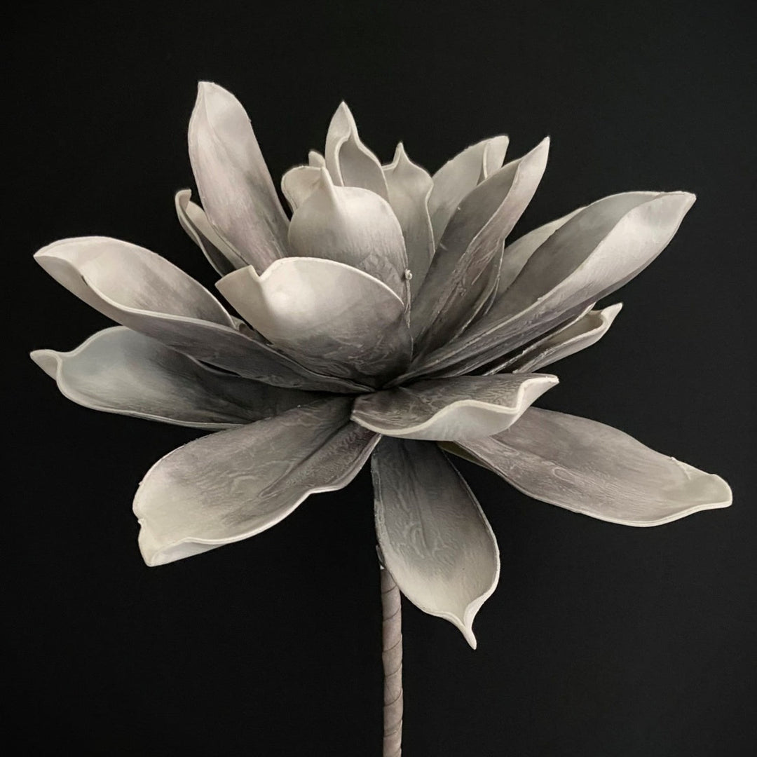 Grey & White Foam Flower Stem