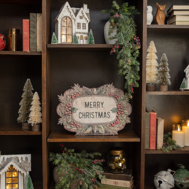 Weathered Merry Christmas Standing Sign