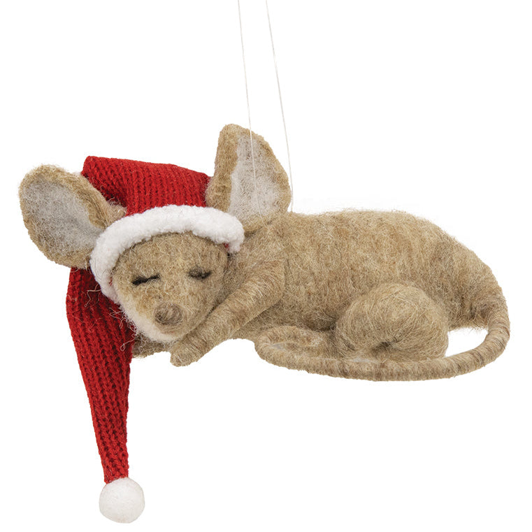 The Night Before Christmas Felt Mouse Ornament