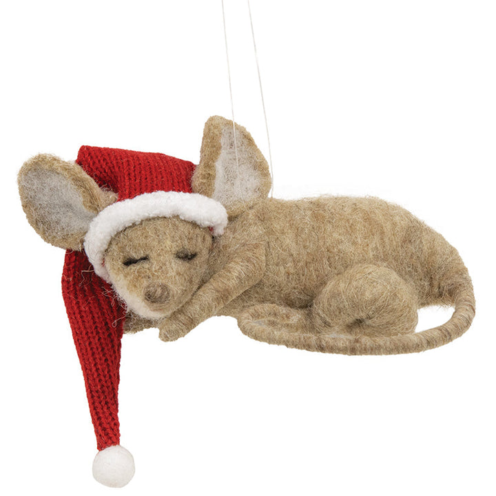 The Night Before Christmas Felt Mouse Ornament