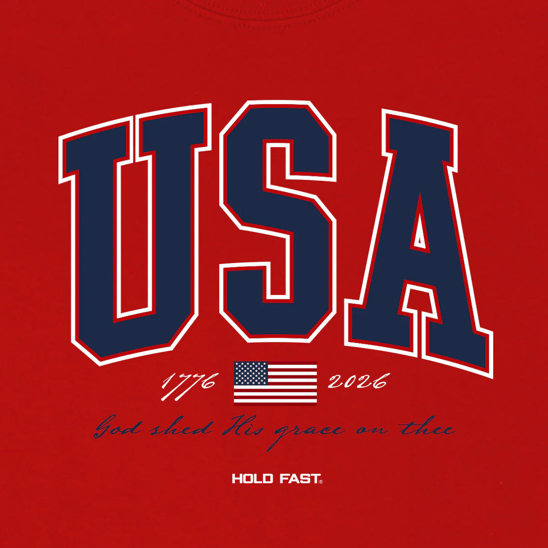 Hold Fast Red USA Kid's Tee