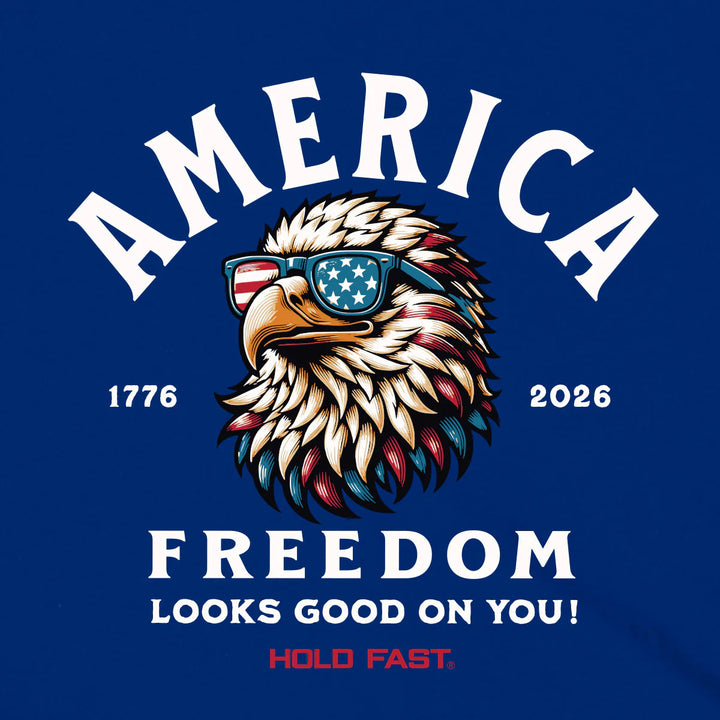 Hold Fast Freedom Eagle Blue Kid's Tee