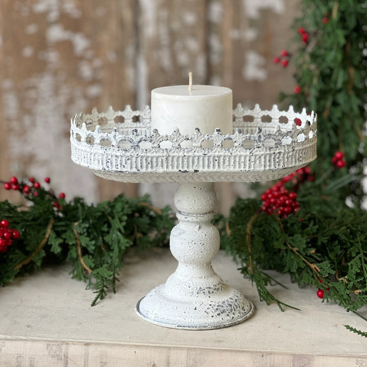 Whitewashed Scrollwork Holder