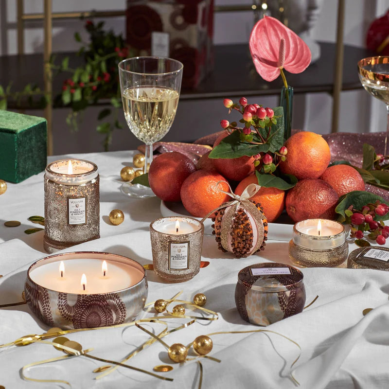 Voluspa Gilt Pomander & Hinoki Candle