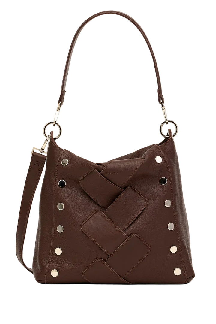 Hammitt Bryant Lrg - Espresso Pebble Weave/Silver